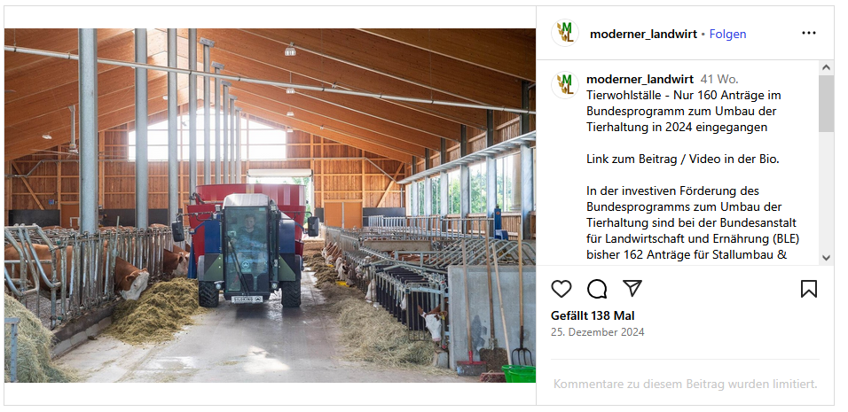 Instagrampost zu BLE Projekt