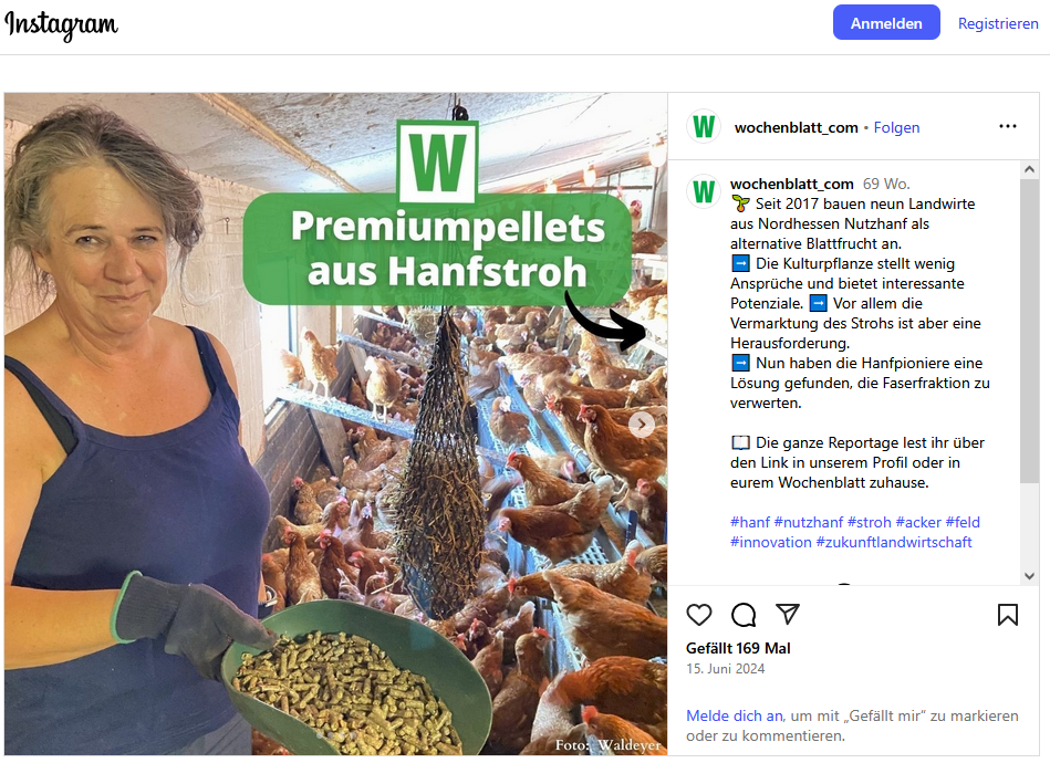 Instagrampost Premiumpellets